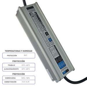 FUENTE LED SWITCHING 24V 2.5A 60W IP67 POWER SWITCH - Vista 3