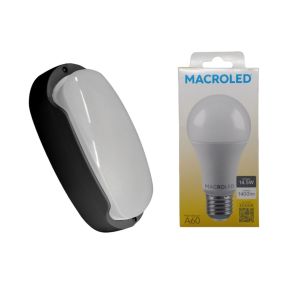 TORTUGA EXTERIOR NEGRO STAR BOX + LAMPARA 14.5W CALIDA E27 MACROLED - Vista 1