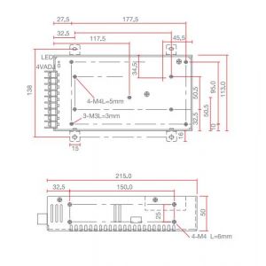 FUENTE LED SWITCHING 24V 14.5A 350W IP20 POWER SWITCH - Vista 2