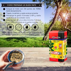 YERBA ROSAMONTE SUAVE ESPECIAL 500 GR X 5 UNIDADES - Vista 3