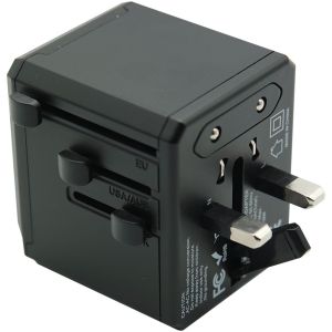 ADAPTADOR VIAJERO CON 3 PUERTOS USB-A + 1 PUERTO USB-C - COLOR NEGRO - Vista 1