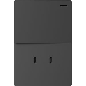 SET ARMADO TECLA Y USB-C MILAN GRIS MACROLED (1 PUNTO Y 2 USB-C) 10A C/ BASTIDOR METALICO