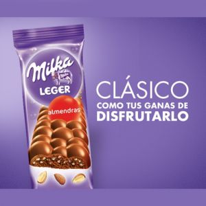 CHOCOLATE MILKA LEGER ALMENDRAS 50 GR - Vista 1