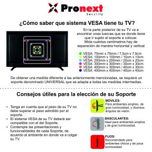 SOPORTE LCD SLCD253 DE 26" A 52" FIJO INCLINABLE PRONEXT - Vista 4