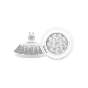 LAMPARA AR111 LED 11W GU10 DE PVC BLANCA MACROLED - Vista 2