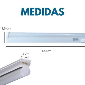 LISTON LED 18W 120 CM T5 FRIO PVC 220V IP20 CANDELA - Vista 2