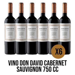 VINO DON DAVID CABERNET SAUVIGNON 750 CC X 6 UNIDADES - Vista 1