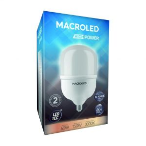 LAMPARA GALPONERA LED 60W E27 PVC MACROLED - Vista 1