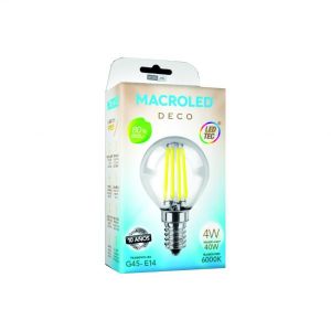 LAMPARA GOTA FILAMENTO LED 4W E14 MACROLED - Vista 3
