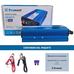 INVERSOR 24VCC/ 220VAC 600W ONDA SENOIDAL MODIFICADA - Vista 2
