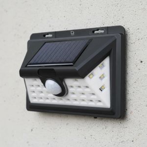 REFLECTORES LED SOLAR CANDELA 7388 5W SENSOR MOVIMIENTO NEGRO BLANCO FRíO - Vista 1