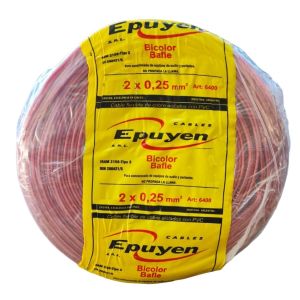 CABLE BIPOLAR BAFLE AUDIO BICOLOR ROJO Y NEGRO 0.25MM X METRO EPUYEN - Vista 1