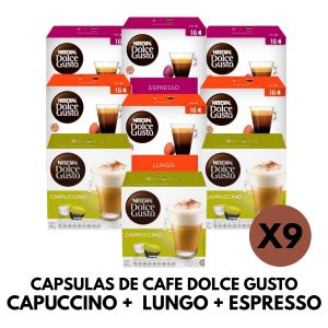 CAPSULAS DE CAFE DOLCE GUSTO CAPUCCINO +  LUNGO + ESPRESSO - Vista 1