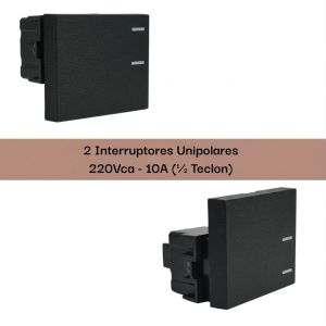 MODULO LLAVE DE 2 PUNTO (MEDIO TECLON) 10A JELUZ PLATINUM - Vista 5