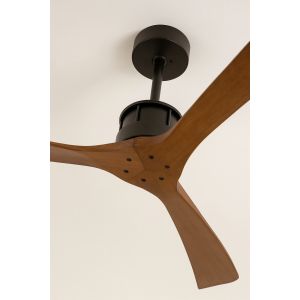 VENTILADOR DE TECHO NEGRO DOHA SIN LUZ CON ASPAS WALNUT SMART WINDSTYLE - Vista 1