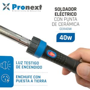 SOLDADOR 40W CON PUNTA CERAMICA PRONEXT - Vista 3