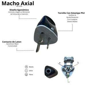FICHA MACHO 3 PATAS 10A AXIAL EXULTT - Vista 9
