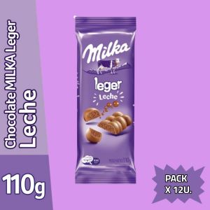 CHOCOLATE MILKA LEGER LECHE 110 GR X 12 UNIDADES
