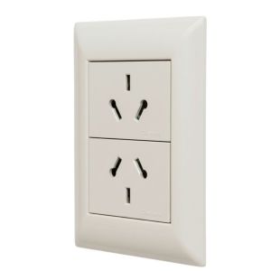 SET ARMADO TOMA CORRIENTE DOBLE 10A ESPECIAL CAMBRE SIGLO XXII BLANCO - Vista 1