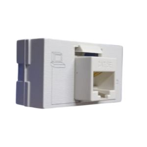 MODULO TOMA P/ RED RJ45 CAT 5 JELUZ PLATINUM BLANCO