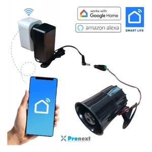 KIT ALARMA WIFI SMART PANICO SIRENA NEGRA 120DB SMART