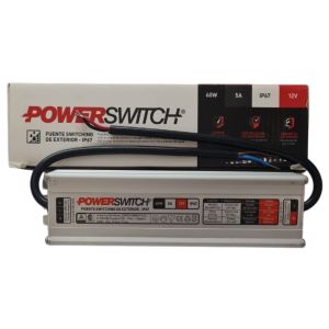 FUENTE LED SWITCHING 12V 5A 60W IP67 POWER SWITCH - Vista 2