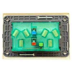 SET ARMADO TOMA CORRIENTE DOBLE 10A (3 MODULO) ESPECIAL CAMBRE SIGLO XXII BLANCO - Vista 1