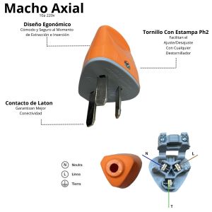 FICHA MACHO 3 PATAS 10A AXIAL EXULTT - Vista 14