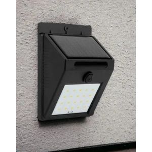 REFLECTOR SOLAR 4W APLIQUE EXTERIOR IP65 INTEMPERIE BATERIA NEGRO BLANCO FRíO - Vista 2