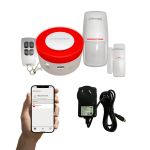 KIT ALARMA WIFI INALAMBRICA CON SIRENA Y BATERIA INCORPORADA SMART WIFI WALA 2000 PRONEXT