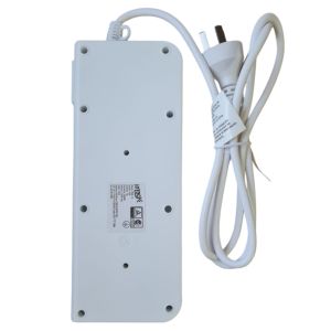 PROLONGADOR MULTIPLE 8 TOMAS BLANCO 1,5 MTS DE CABLE 3X0,75MM C/ PROTECTOR TERMICO - Vista 1