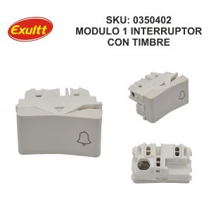 MODULO 1 PULSADOR C/ TIMBRE LINEA URBANA EXULTT - Vista 1