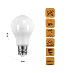 LAMPARA BULBO LED A60 12 WATT CANDELA - Vista 5