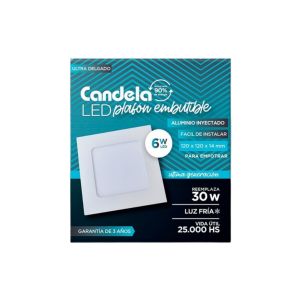 PANEL LED 6W CUADRADO EMBUTIR CANDELA - Vista 1