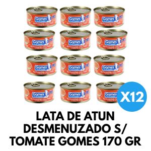 LATA DE ATUN DESMENUZADO S/ TOMATE GOMES 170 GR X 12 UNIDADES - Vista 1