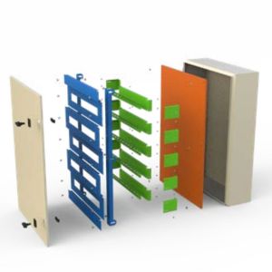 GABINETE METALICO ESTANCO IP65 P/ 72 BOCAS 600X600X 210 FORLI - Vista 2