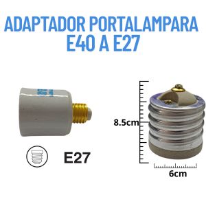 ADAPTADOR PORTALAMPARA E40 A E27 - Vista 2