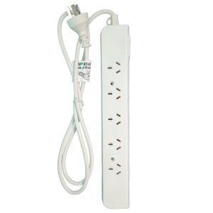 PROLONGADOR MULTIPLE 5 TOMAS BLANCO CON CABLE 3 MTS C/ PROTECTOR TERMICO