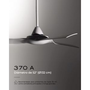 VENTILADOR DE TECHO BLANCO 370A SIN LUZ 52” MOTOR DE ALTA EFICIENCIA LEUK