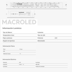DRIVER DE EMERGENCIA PARA PANELES DE 40 Y 48W MACROLED - Vista 6