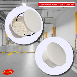 CAJA DERIVACION OCTOGONAL CON TAPA EXULTT - Vista 6