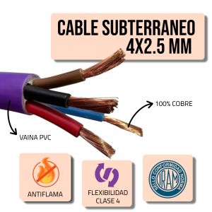 CABLE SUBTERRANEO 4X2.5 MM X METRO EPUYEN - Vista 2