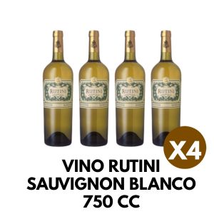 VINO RUTINI SAUVIGNON BLANCO 750 CC X4 - Vista 1