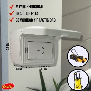 TAPA CAPSULADA EXTERIOR RIGIDA APLICAR + 1 TOMACORRIENTE - EXULTT URBANA - Vista 4