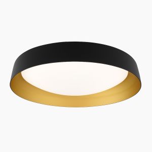PLAFON LED ACERO NEGRO/DORADO 28W DISEñO MODERNO