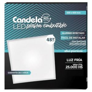 PANEL LED 48W 60X60 CUADRADO EMBUTIR CANDELA - Vista 3