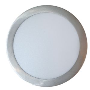 PANEL LED APLICAR REDONDO 18W PLATEADO MACROLED - Vista 2