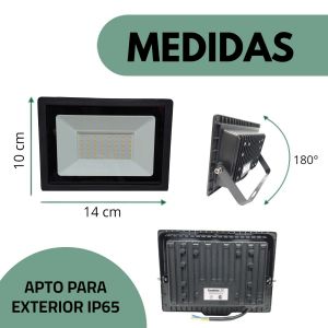 REFLECTOR LED 50W EXTERIOR CANDELA - Vista 5