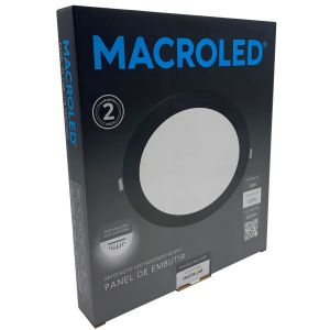 PANEL LED EMBUTIR REDONDO 18W NEGRO MACROLED - Vista 7