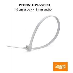 PRECINTO DE NYLON 4.8MM X400MM - BLANCO X 100 UNIDADES INTECK - Vista 2